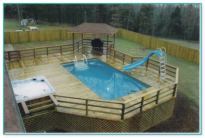Awesome Above Ground Pool Wood Deck Kits 2