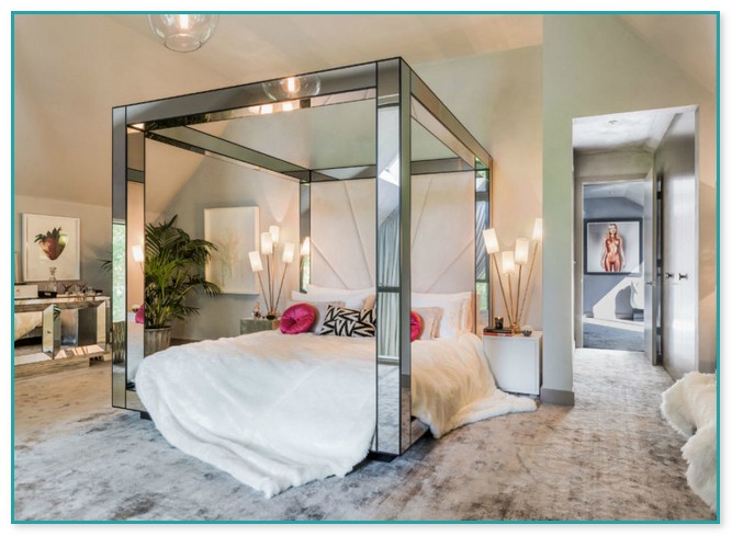 Mirrored Canopy Bed For Sale