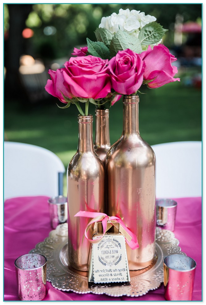 Great Wine Bottle Wedding Table Decorations