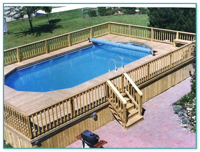 Above Ground Pool With Built In Fence