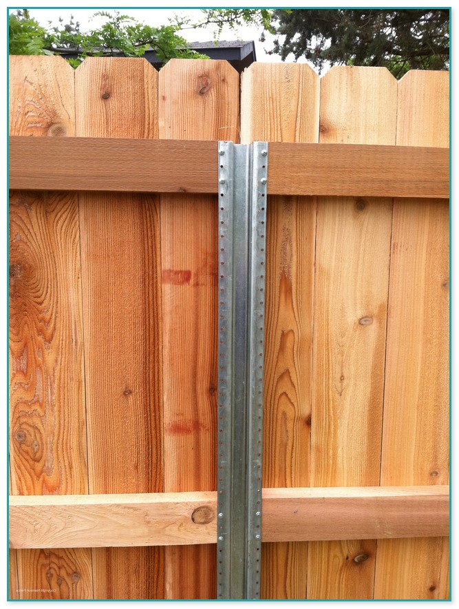 Attach Wood Fence To Metal Post
