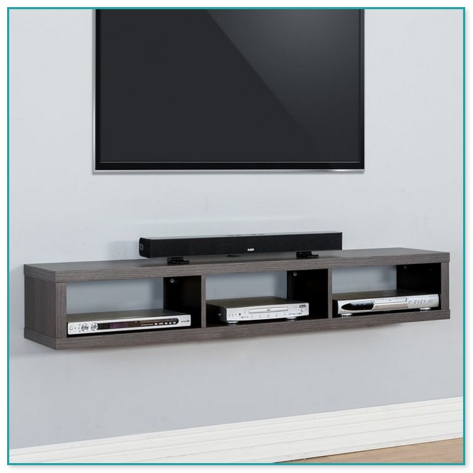 Floating Shelves Under Wall Mounted Tv
