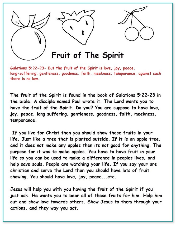 Fruits Of The Spirit Bible Study