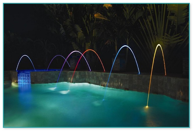 Pool Fountains And Lights