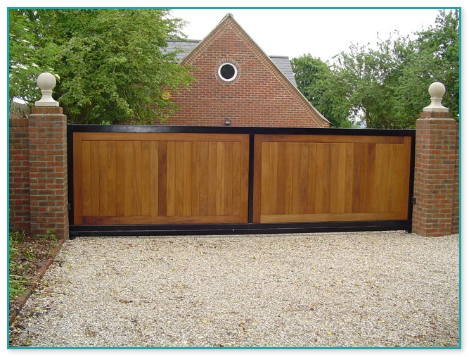 Wood Fence With Metal Frame