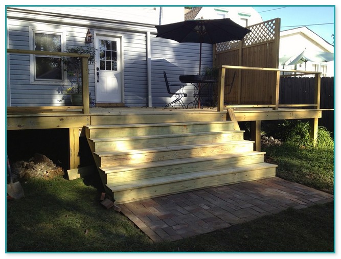 Deck Stairs With Landing 3