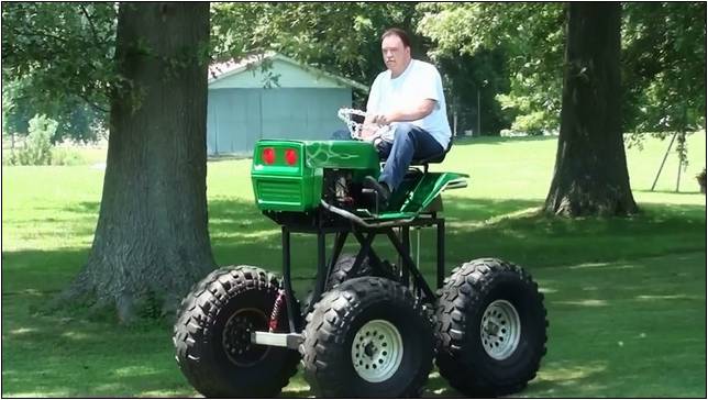 4 Wheel Drive Lawn Mower Youtube