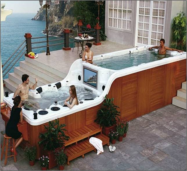 Big Hot Tubs With Tv