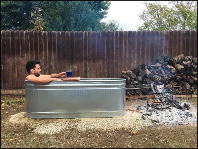 Galvanized Water Trough Hot Tub
