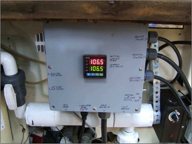 Hot Tub Temperature Control Panel
