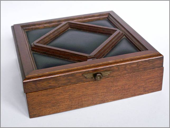 Vintage Mens Wooden Jewelry Box