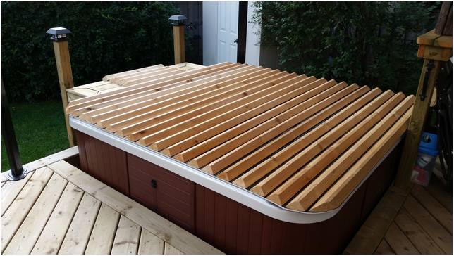 Wood Roll Up Hot Tub Covers